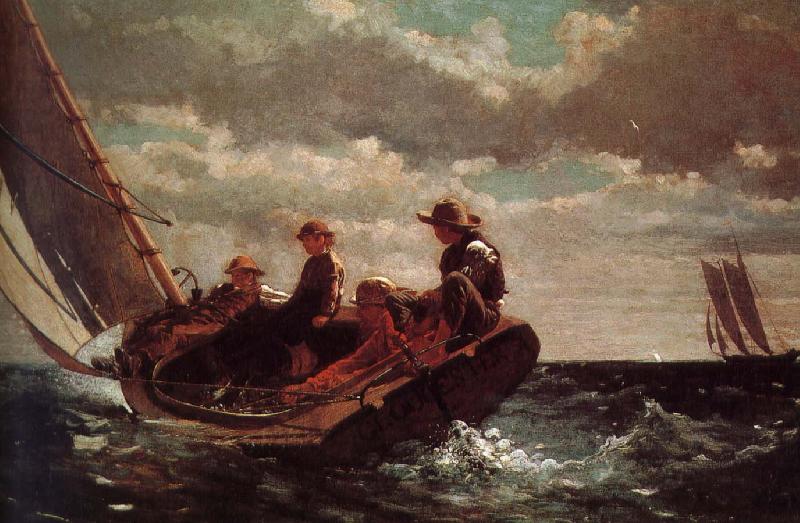 Winslow Homer Wind sail France oil painting art